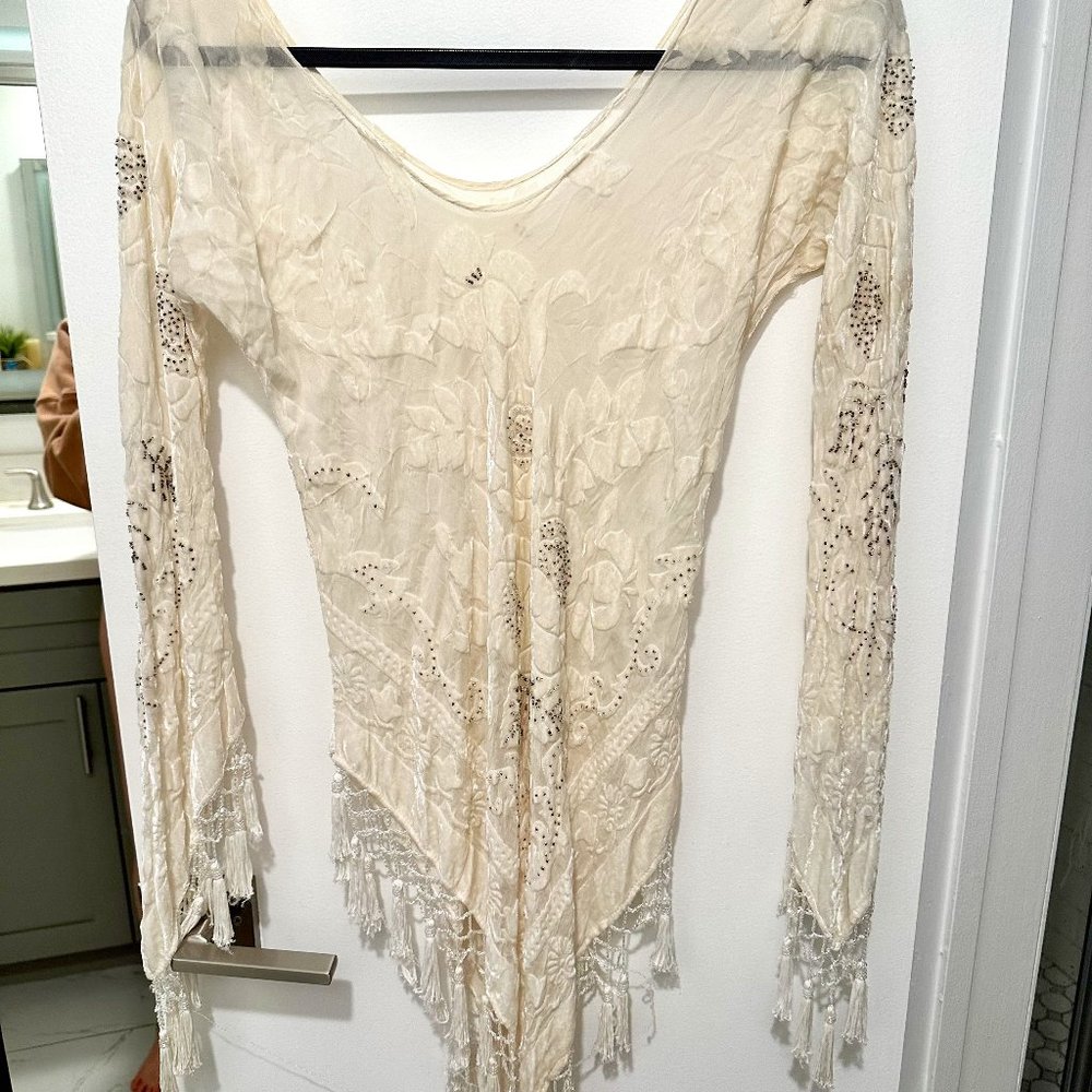 Vintage 90s Cache Beaded Top